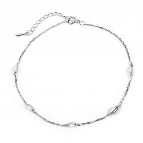 Серебряный браслет АЛЬКОР 05-5039/0ЖСВ-00 с жемчугом 05-5039/0ЖСВ-00 фото