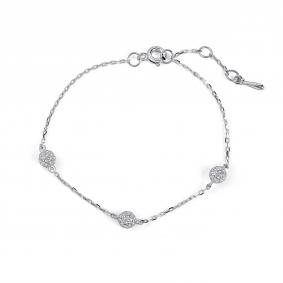 Серебряный браслет АЛЬКОР 05-5339/00КЦ-00 с фианитом 05-5339/00КЦ-00 фото