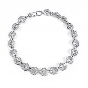 Серебряный браслет АЛЬКОР 05-5425/00КЦ-00 с фианитом 05-5425/00КЦ-00 фото