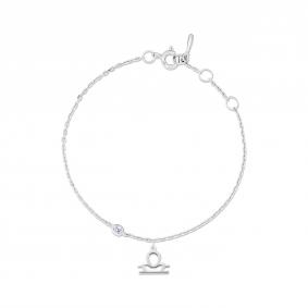 Серебряный браслет Знак зодиака Весы АЛЬКОР с фианитом 05-5607/00СВ-00 05-5607/00СВ-00 фото