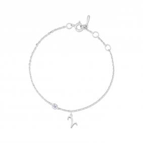 Серебряный браслет Знак зодиака Овен АЛЬКОР с фианитом 05-5608/00СВ-00 05-5608/00СВ-00 фото