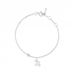 Серебряный браслет Знак зодиака Дева АЛЬКОР с фианитом 05-5615/00СВ-00 05-5615/00СВ-00 фото