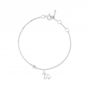 Серебряный браслет Знак зодиака Скорпион АЛЬКОР с фианитом 05-5616/00СВ-00 05-5616/00СВ-00 фото