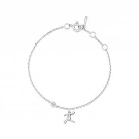 Серебряный браслет АЛЬКОР 05-5618/00СВ-00 с фианитом 05-5618/00СВ-00 фото