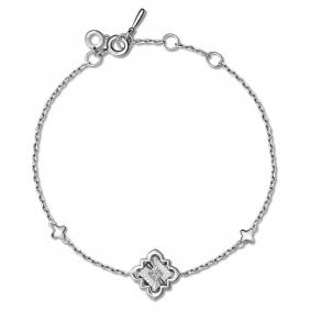 Серебряный браслет АЛЬКОР 05-5710/000Б-00 с бриллиантом 05-5710/000Б-00 фото