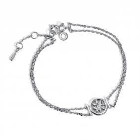 Серебряный браслет АЛЬКОР 05-5711/000Б-00 с бриллиантом 05-5711/000Б-00 фото