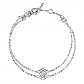 Серебряный браслет АЛЬКОР 05-5713/000Б-00 с бриллиантом 05-5713/000Б-00 фото