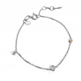 Серебряный браслет АЛЬКОР 05-5819/000Б-00 с бриллиантом 05-5819/000Б-00 фото