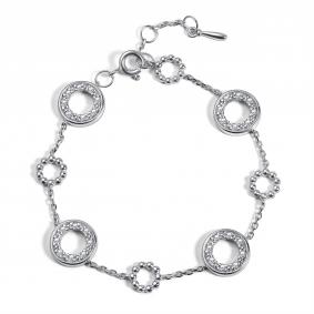 Серебряный браслет АЛЬКОР 05-5922/00КЦ-00 с фианитом 05-5922/00КЦ-00 фото