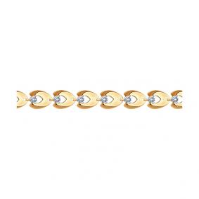 Золотой браслет SOKOLOV 050918 с фианитом 050918 фото