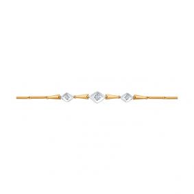 Золотой браслет SOKOLOV 050919 с фианитом 050919 фото