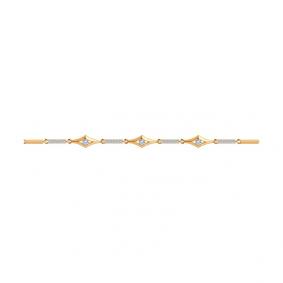 Золотой браслет SOKOLOV 050950 с фианитом 050950 фото