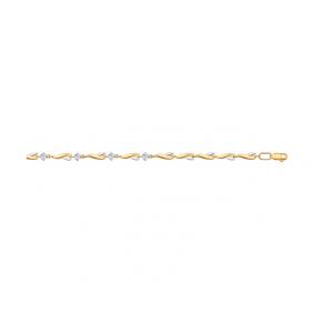 Золотой браслет SOKOLOV 050955 с фианитом и Swarovski 050955 фото