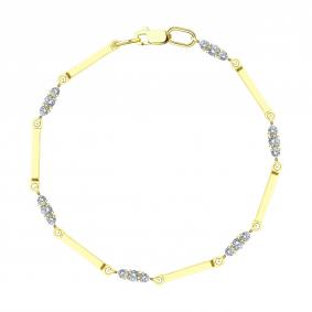 Браслет из лимонного золота SOKOLOV 051089-2 с фианитом 051089-2 фото