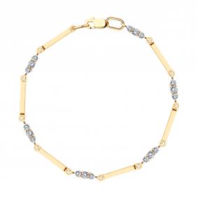 Золотой браслет SOKOLOV 051089 с фианитом 051089 фото