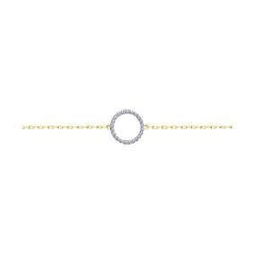 Браслет из лимонного золота SOKOLOV 051291-2 с фианитом 051291-2 фото