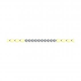 Браслет из лимонного золота SOKOLOV 051360-2 с фианитом 051360-2 фото