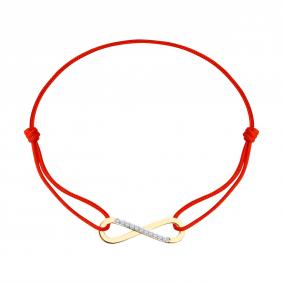 Текстильный шнурок с декоративным элементом из золота SOKOLOV с фианитом 051367 051367 фото