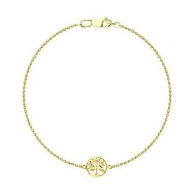 Браслет из лимонного золота SOKOLOV 051440-2 с фианитом 051440-2 фото