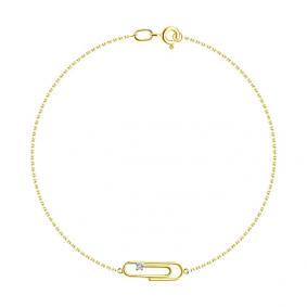 Браслет из лимонного золота SOKOLOV 051449-2 с фианитом 051449-2 фото