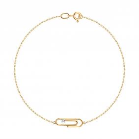 Золотой браслет SOKOLOV 051449 с фианитом 051449 фото