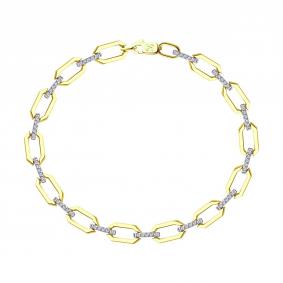 Браслет из лимонного золота SOKOLOV 051470-2 с фианитом 051470-2 фото