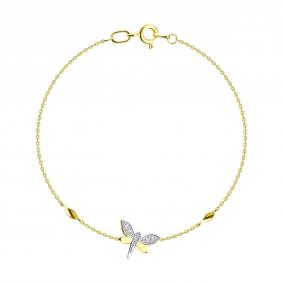 Браслет из лимонного золота SOKOLOV 051482-2 с фианитом 051482-2 фото