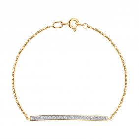 Золотой браслет SOKOLOV 051487 с фианитом 051487 фото