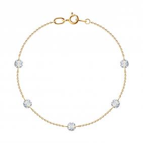 Золотой браслет SOKOLOV 051505 с фианитом 051505 фото