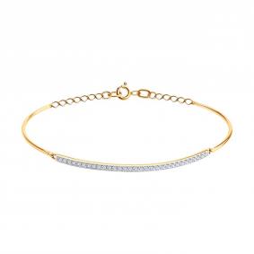 Золотой браслет SOKOLOV 051549 с фианитом 051549 фото