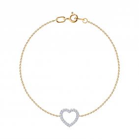 Золотой браслет SOKOLOV 051562 с фианитом 051562 фото