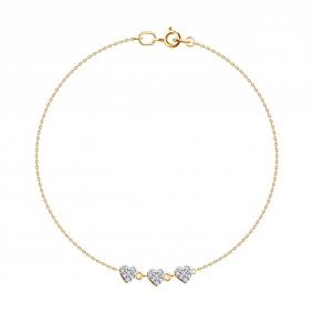 Золотой браслет SOKOLOV 051566 с фианитом 051566 фото