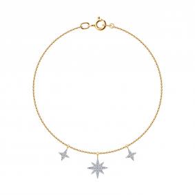 Браслет из лимонного золота SOKOLOV 051573 с фианитом 051573 фото