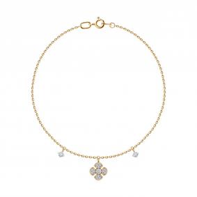 Золотой браслет SOKOLOV 051576 с фианитом 051576 фото