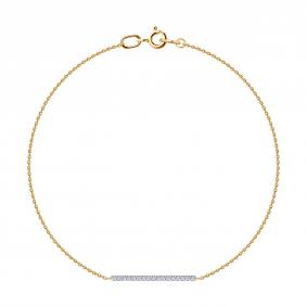 Золотой браслет SOKOLOV 051579 с фианитом 051579 фото