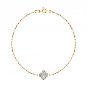 Золотой браслет SOKOLOV 051581 с фианитом 051581 фото