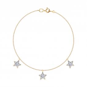 Золотой браслет SOKOLOV 051584 с фианитом 051584 фото