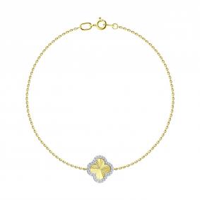 Браслет из лимонного золота SOKOLOV 051586-2 с фианитом 051586-2 фото