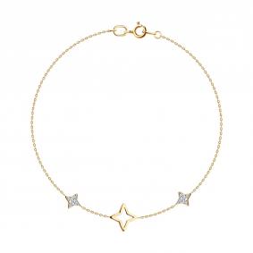 Золотой браслет SOKOLOV 051590 с фианитом 051590 фото