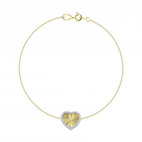 Браслет из лимонного золота SOKOLOV 051595-2 с фианитом 051595-2 фото