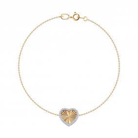 Золотой браслет SOKOLOV 051595 с фианитом 051595 фото