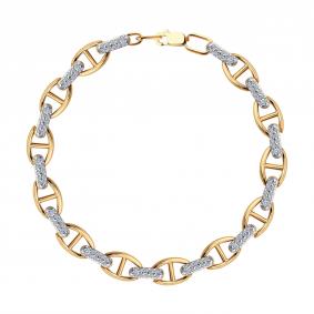 Золотой браслет SOKOLOV 051619 с фианитом 051619 фото