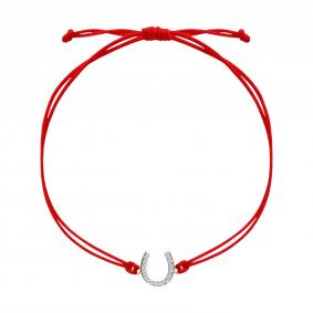 Текстильный шнурок с декоративным элементом из золота Символ года  SOKOLOV с фианитом 051625 051625 фото