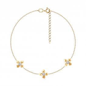 Золотой браслет SOKOLOV 051632 с фианитом 051632 фото