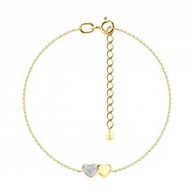 Золотой браслет SOKOLOV 051640-2 с фианитом 051640-2 фото