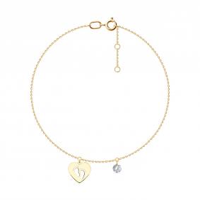 Золотой браслет SOKOLOV 051653 с фианитом 051653 фото