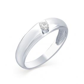 Кольцо из белого золота Мастер Бриллиант 05M1-104-103 с бриллиантом 05M1-104-103 фото