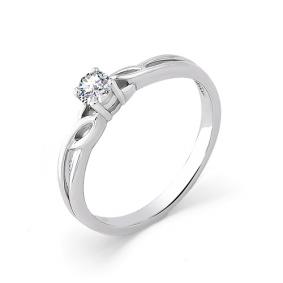 Кольцо из белого золота Мастер Бриллиант 05M1-104-416 с бриллиантом 05M1-104-416 фото