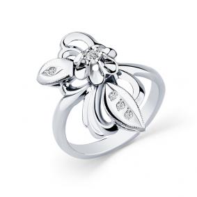 Кольцо из белого золота Мастер Бриллиант 05M1-104-592 с бриллиантом 05M1-104-592 фото