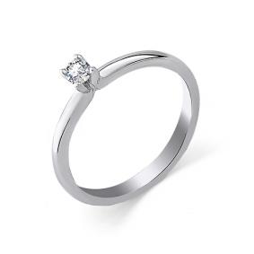 Кольцо из белого золота Мастер Бриллиант 05M1-104-696 с бриллиантом 05M1-104-696 фото